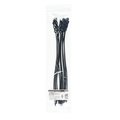 South Main Hardware 12-in  Double Loop Beaded 50-lb, Black, 15 Speciality Tie 222076